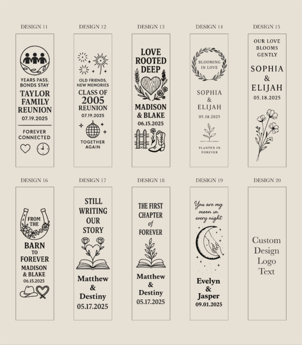 Personalized Wooden Bookmark Favor – Custom Laser Engraved with Tassel - Image 3