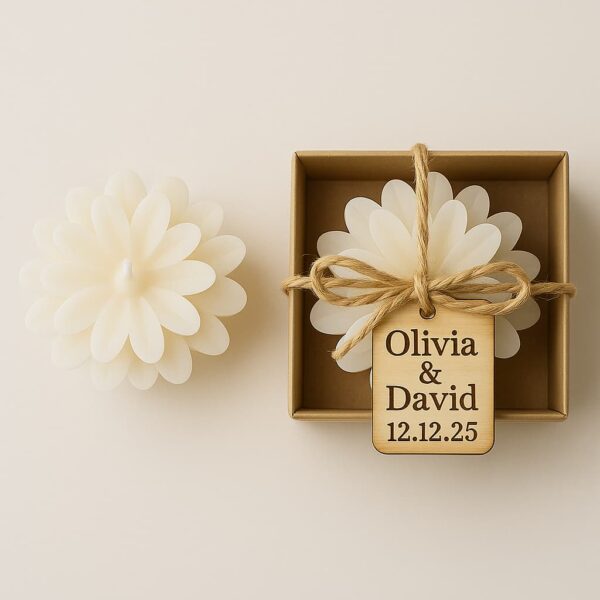 Rustic style soy candle shown in kraft box