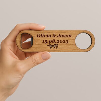 personalized wooden bottle opener