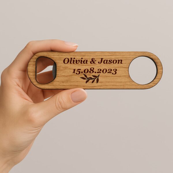 personalized wooden bottle opener